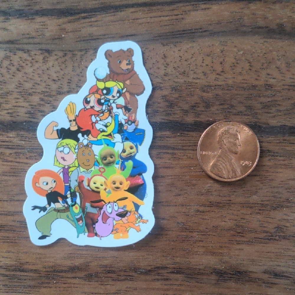Colorful Cartoon Character Sticker for Small Pets